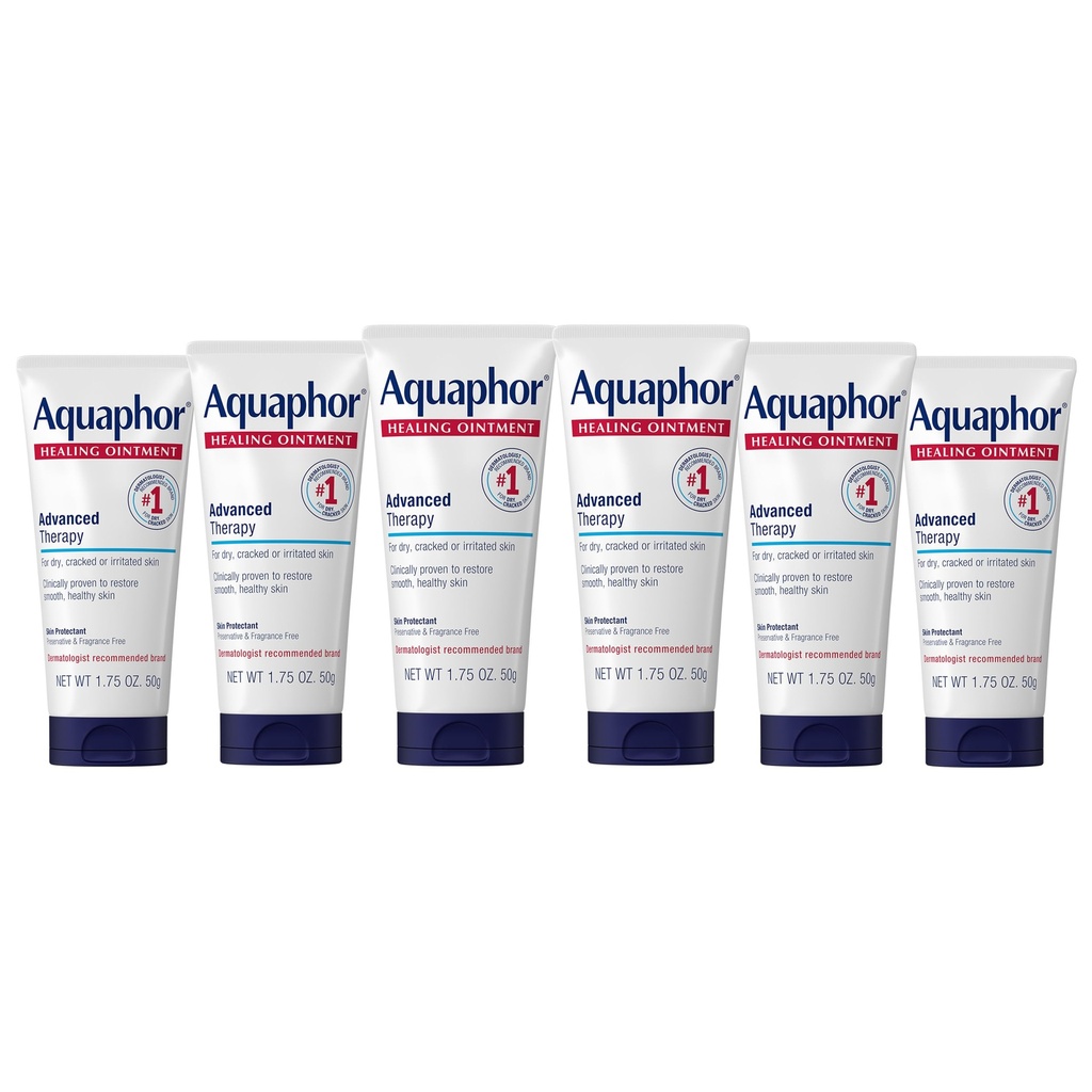 Aquaphor Healing salv, Advanced Therapy Healing salv kuivale nahale, nahakaitse kuivale krakitud nahale - 1,75 oz. Toru (6. osa)
