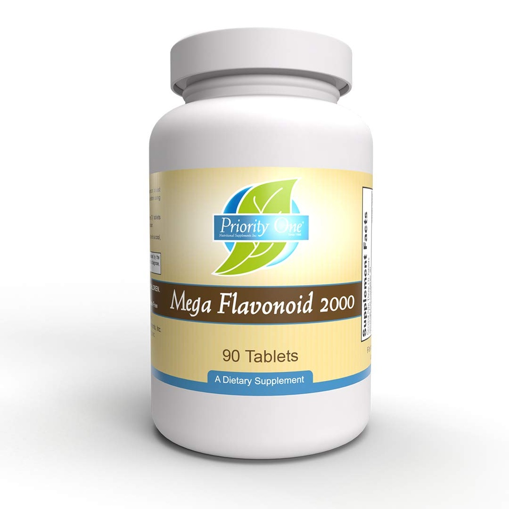 Priority One Vitamiinid Mega Flavonoid 2000 90 Tablets - kliiniliselt annustatud bioflavonoidide kombinatsioon.