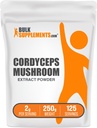 BulkSupplements.com Cordyceps Seeneekstrakti pulber - Cordyceps Sinensis, Seenelisand - Vegan & Gluten Free, 2 g Serving, 250 g (8,8 oz) (pakk 1)