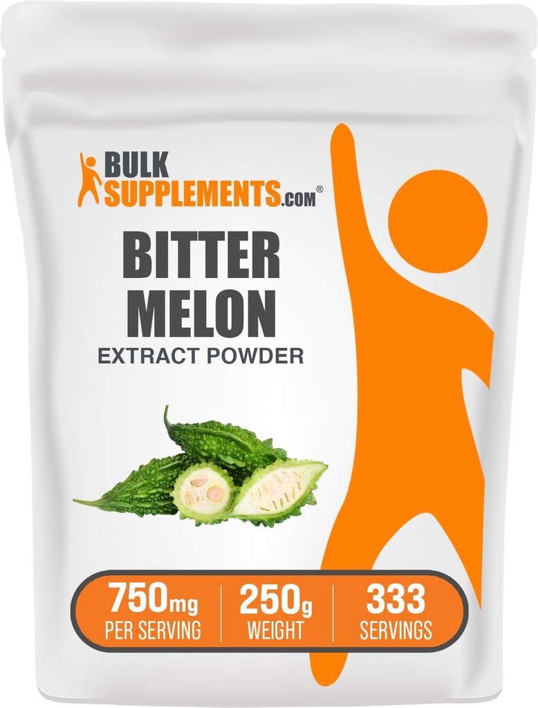 BulkSupplements.com Bitter Melon Extract Powder - Bitter Melon Supplement, Bitter Gourd Extract - Taimne täiendus, Gluteenivaba, 750mg per Serving, 250g (8,8 oz) (pakk 1)