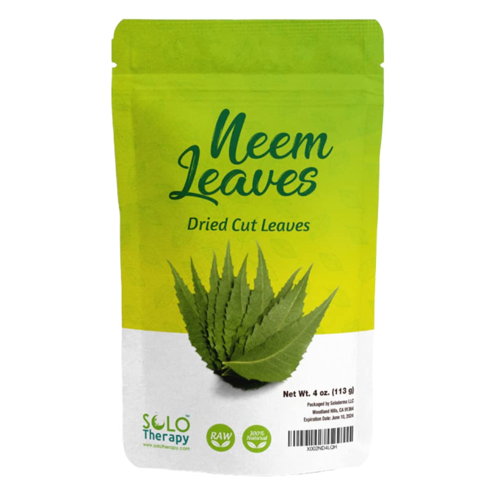 Neem Dried Cut Leaves , 4 oz. , Margosa Leaves , Azadirachta Indica , Resealable Bag , Toode Indiast , pakendatud USA-s (4 oz.)