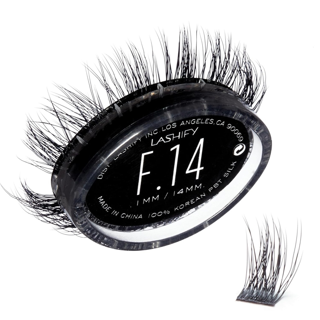 Lashify Fluffy 14mm Gossameri ripsmepikendused Täitke, must, lihtne DIY valesid ripsmeid, et lisada täielikkust ja mõõtmeid