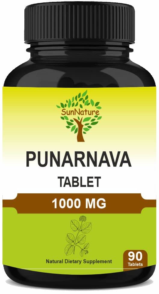 Punarnava tabletid 90 tabletti , 1000 mg | 45 päeva tarne | Taimsed tabletid | Taimsed toidulisandid | Vegan | Boerhaavia diffusa | Indiast