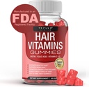 Juuksevitamiini kummid Täiendus naistele ja meestele - Juuksekasvu Vitamiinid 5000mcg Biotin Gummies, foolhape, Vitamiin C & E, Toeta tugevamad ja paksemad juuksed, nahk, küüned, Non-GMO Vegam jaoks, 60 Count
