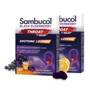 Sambucol Black Elderberry Throat Lozenge - koos meega, C-vitamiin ja tsink, Elderberry Lozenges Sore Throat & Cough, Soothes Scratchy Throat, toetab immuunsust, pehme & Chewy - 20 Count, 2-Pack
