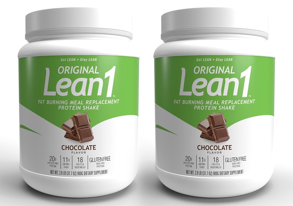 Lean1 söögikorra asendamine Valgu raputamine, šokolaadimaitse, 2-PACK 15 serveerimistorust