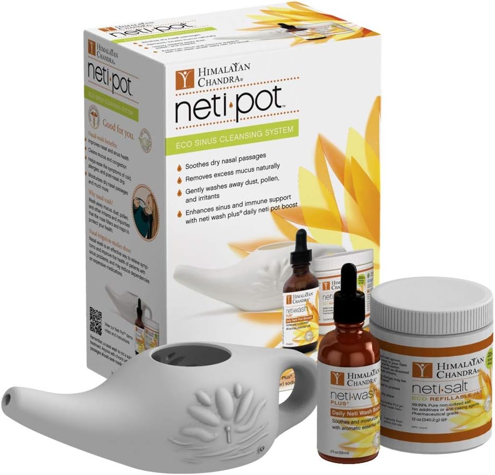 Himalayan Chandra ECO Neti Pot Complete Sinus Cleaning System Starter Kit