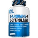 Evlution Nutrition L-arginiin + L-tsitrulliin - kestvus + treeningu tulemuslikkuse täiendus - 1000mg kompleks - vasodilatatsioon + lämmastikoksiidi tugi - vegan + gluteenivabad kapslid - 60 serveerimist