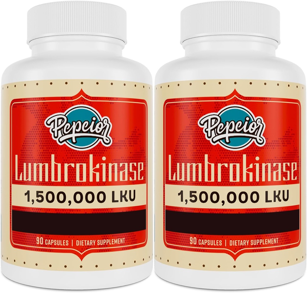 Lumbrokinaasi 200mg (Max aktiivsus 1 500 000 LKU) - Lumbrokinaasi ensüümide täiendus, tõhusam kui nattokinaasi - 90 kapslit (2 pudelit)