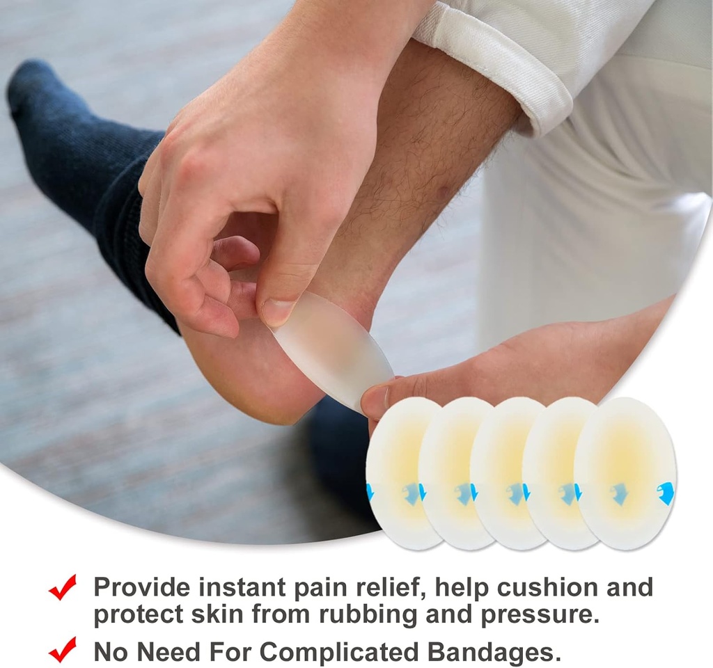 Blister Cushions (15PCS) Gel Hydrocolloid tihendusribad sõrmedele, varbad, kontsad - veekindel Blister Prevention Pads, Ultra-õhuke liim