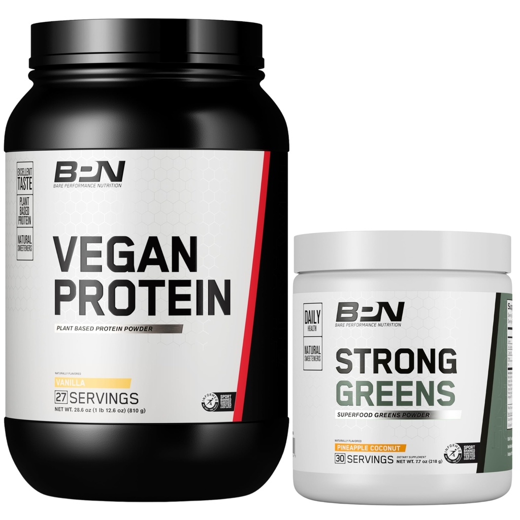 BPN Vegan Vanilla Valk + Tugevad Rohelised Ananassi Kookospähkli Komplekt