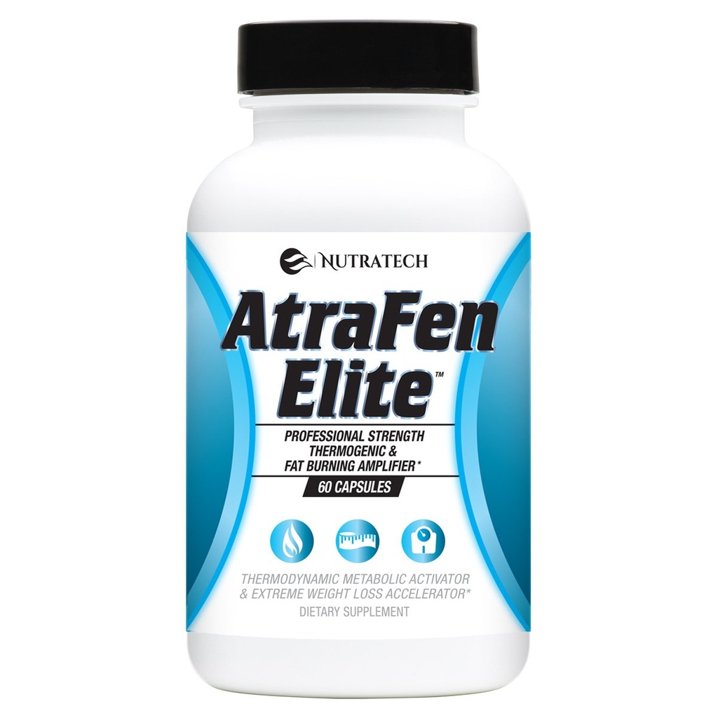 Atrafen Elite - professionaalse tugevusega dieedi abi, mis toetab kehakaalu juhtimist, edendab energiat ja aitab vähendada toidu isu ja isu. Toidulisandit. 60 tabletti.