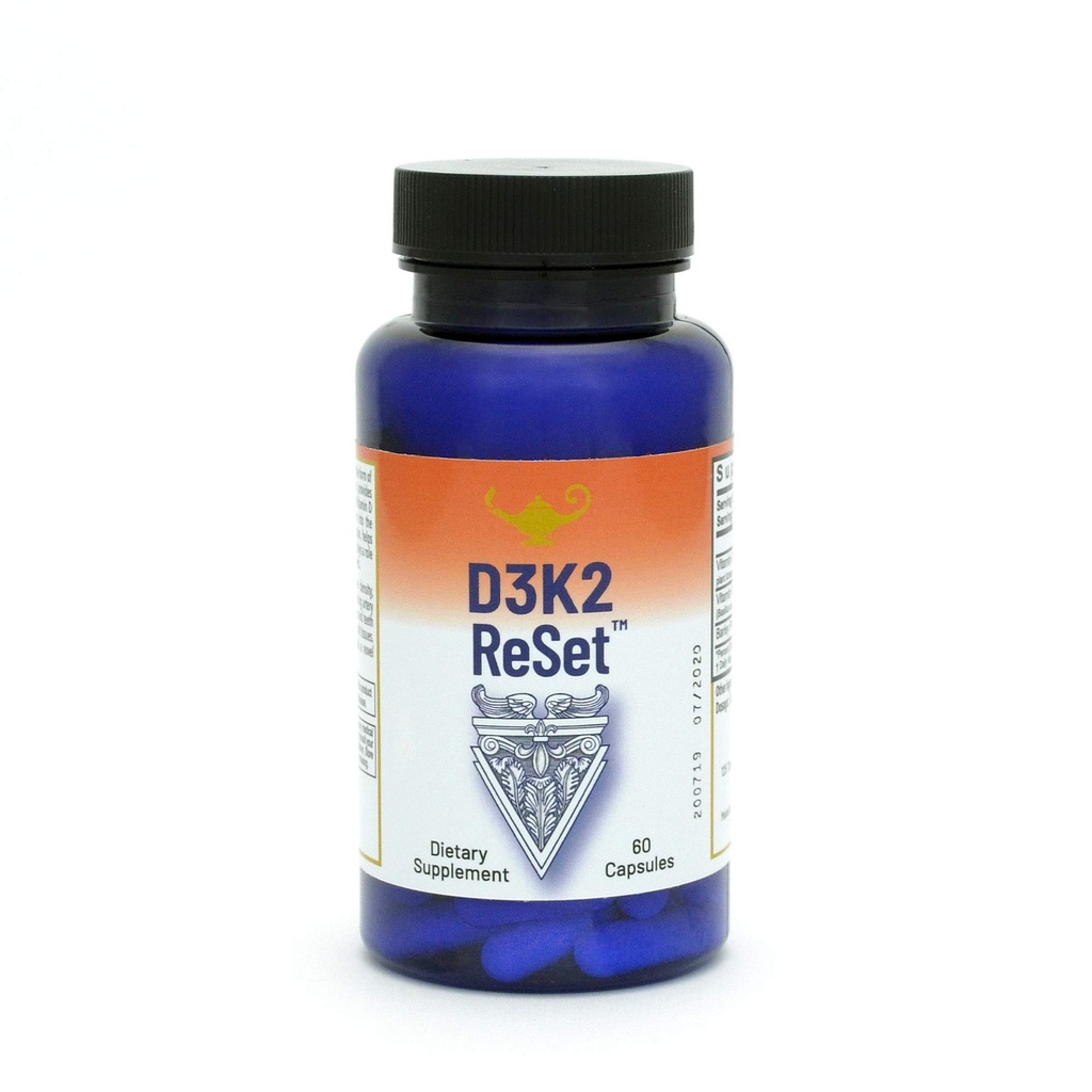 RnA ReSet D3K2 Reset – 4000 IU D3-vitamiini ja 100 mcg K2-lisandit (60 kapslit)