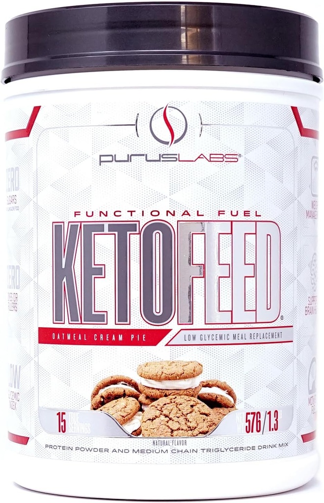 Purus Labs KETOFEED Proteiinipulber, 15 Servings (kaerajahu kreemipirukas)