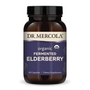 Dr. Mercola Organic Fermented Elderberry, 30 Servings (60 kapslit), Dietary Supplement, toetab hingamisteede tervist, mitte-GMO, sertifitseeritud USDA orgaaniline