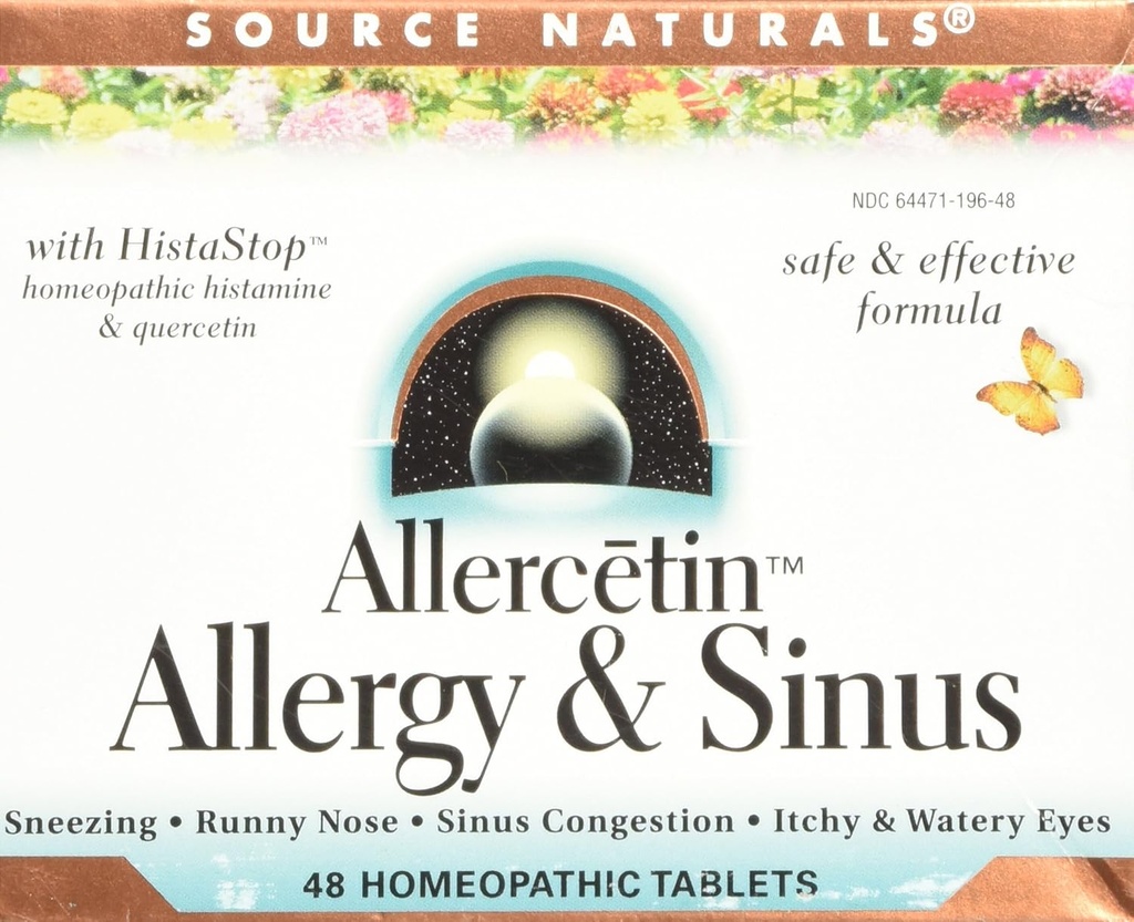 Allikas Naturals Allercetin Allergia & Sinus, homöopaatilised tabletid, 48 tabletti