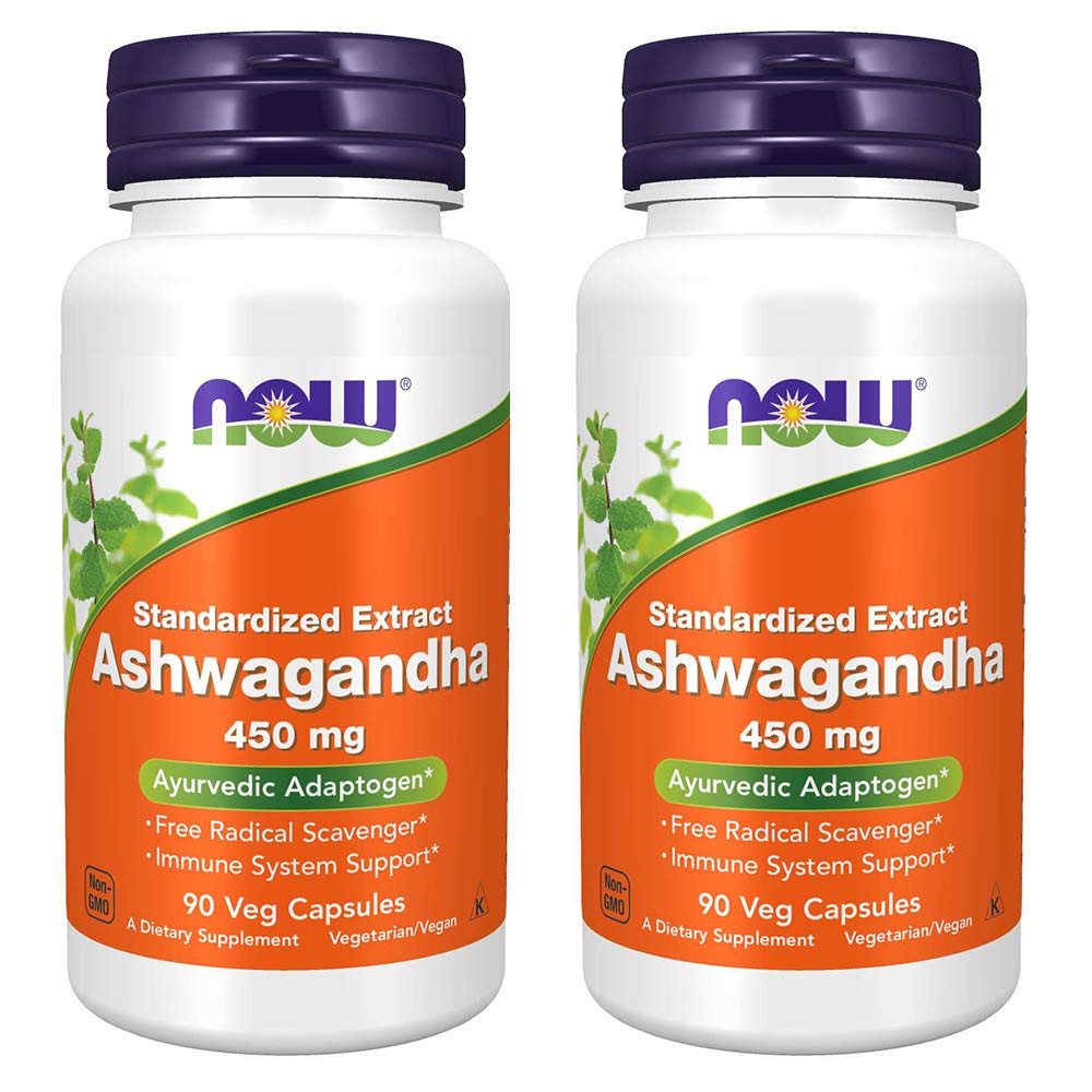 NOW Foods Ashwagandha ekstrakt 450mg, 90 VCaps (pakk 2)