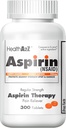 HealthA2Z Aspiriin 325mg | 300 loeb | Regulaarne tugevus | Oranži ohutuskattega tabletid | Enteri aspiriin | Valu leevendamine | Vähendada liigesevalu | Krambid | Peavalu