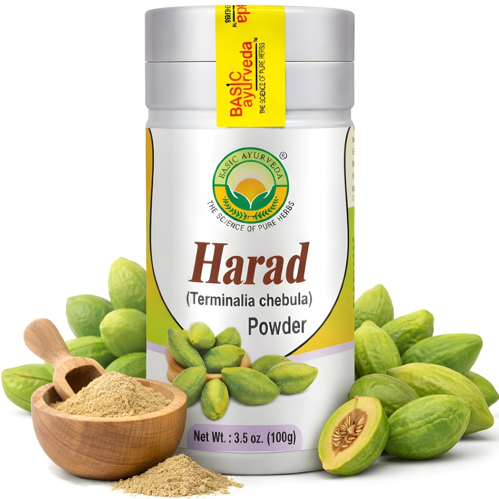AYURVEDA Haritaki pulber | 3,53 Oz (100 g) | Orgaaniline Haradi pulber tervislikuks seedimiseks | Looduslik Terminalia Chebula