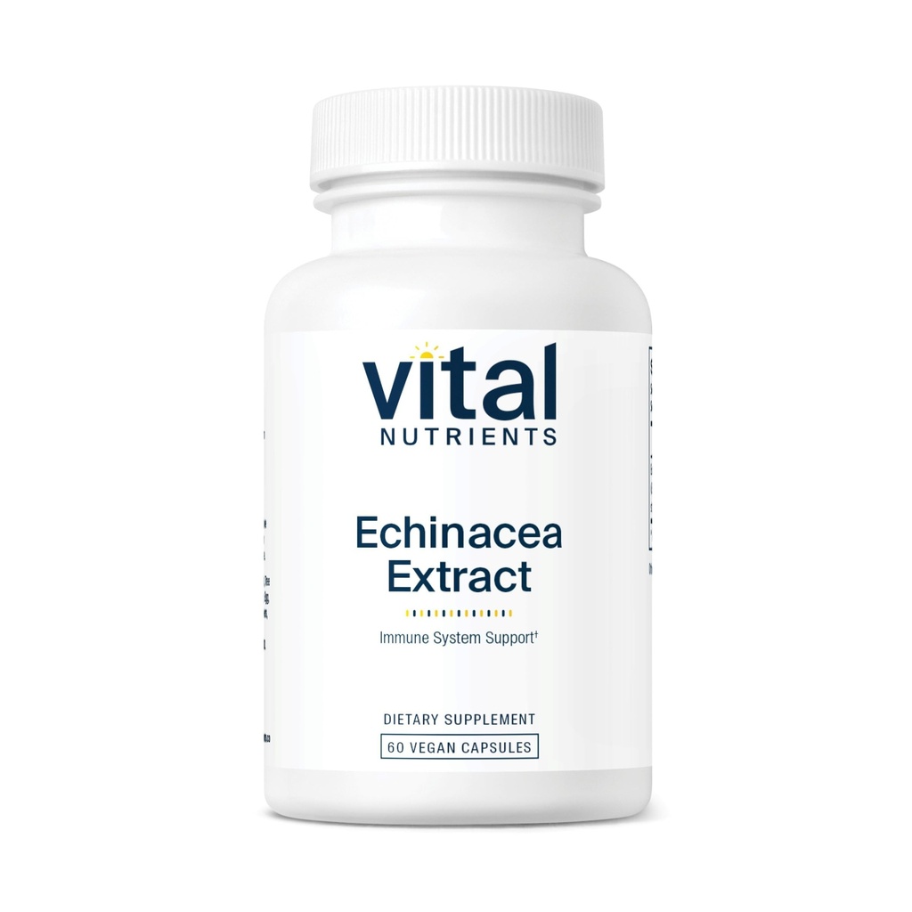 Vital toitained Echinacea Extract 1000mg | Vegan Echinacea Immune Support Supplement | Gluteen, piimatooted, sojavaba | Non-GMO | 60 kapslit