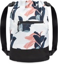 Flex Cinch Drawstring Gym Bag naistele graafilise kujundusega | Vastupidav kerge jõusaali Cinch kotid | Suurepärane jõusaalikott, reisimine ja üleöö | Merevägi / korall - Guava lehed