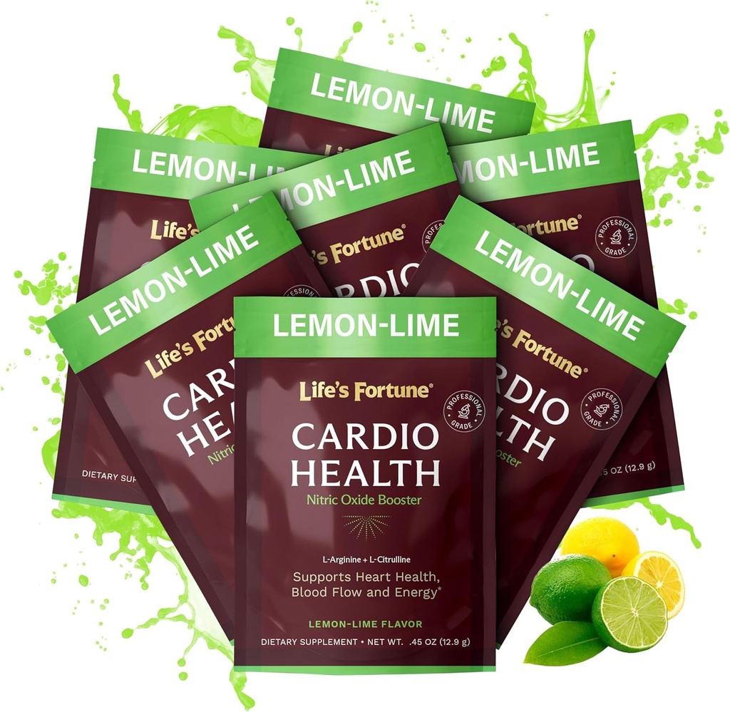 Life's Fortune L Arginine L Citrulline Supplement Powder - kõrge potentsi lämmastikoksiidi täiendus Booster loodusliku sidruni laimi maitsega, 7 serveerimist (pakk 1)