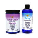 RnA ReSet ReMag & Vitamin C Reset Bundle – Liquid Magnesium Supplement (16.2 Fl Oz) & Berry-Flavored Vitamin C Powder (14.81 Oz)
