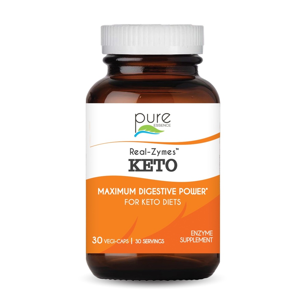 Real-ZymesTM KETO seedeensüümide täiendus probiootikumidega parema seedimise jaoks - looduslik toetus puhumise, gaasi, Belchingi, kõhulahtisuse, kõhukinnisuse, IBS jne leevendamiseks - 30 kapslit