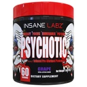 Insane Labz Psychotic, High Stimulant Pre Workout Pulder, Extreme Last Energy, Fookus ja vastupidavus beeta-alaniin, Kreatiin Monohüdraat, DMAE, 60 Srvgs, Viinamarja