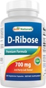 D-Ribose 700mg 180 Vcaps - Natural ATP Energy Production - toodetud USA põhinev GMP sertifitseeritud rajatis ja kolmanda osapoole testitud puhtus. Garanteeritud!