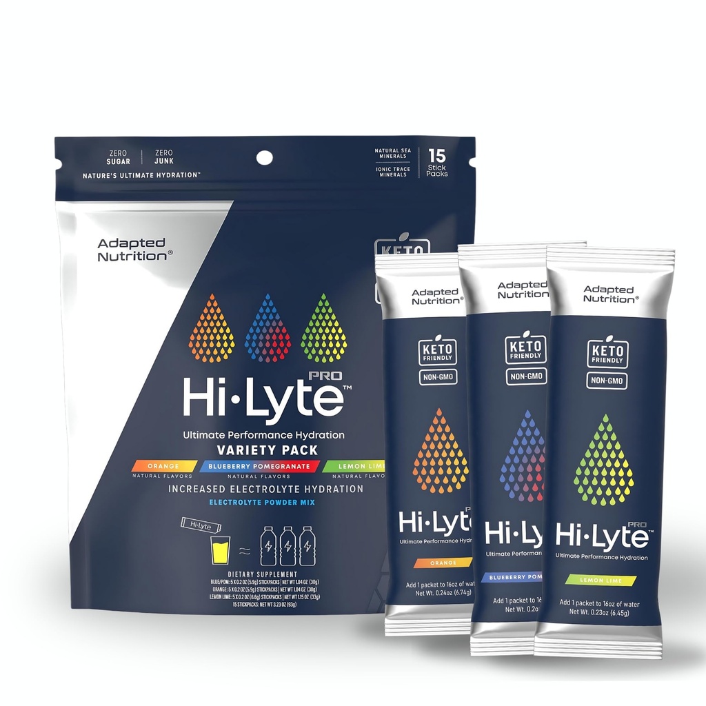 Kohandatud toitumine Hi-Lyte Pro Hüdratsioon paketid - 15 üksikute joogipakendid | Sordipakend | Maitsestatud elektrolüütide pulber | Suhkruvaba, null carb, nullkalor