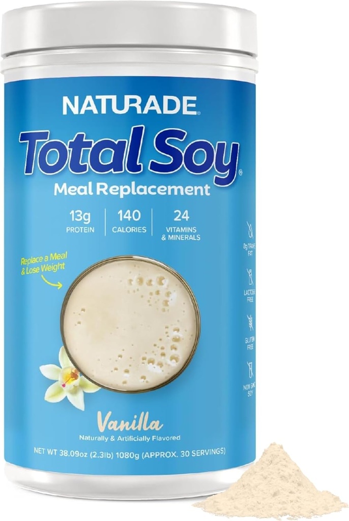 Naturade kogu sojavalgu pulber - 13 g valku ja 130 kalorit serveerimise kohta - null transrasv - GMO-vaba soja - laktoosi- ja gluteenivaba - Vanilla (30 serveerimist)