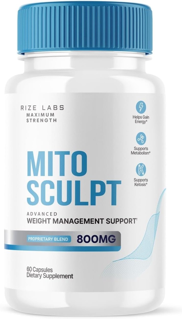 Rize laborid MitoSculpt Kaalulangus pillid - Skulpt oma ideaalse keha MitoSculpt Advanced Formula kapslid, täiendus keerata mobiliseeritud hoiustatud rasva kütuseks (60 kapslit)