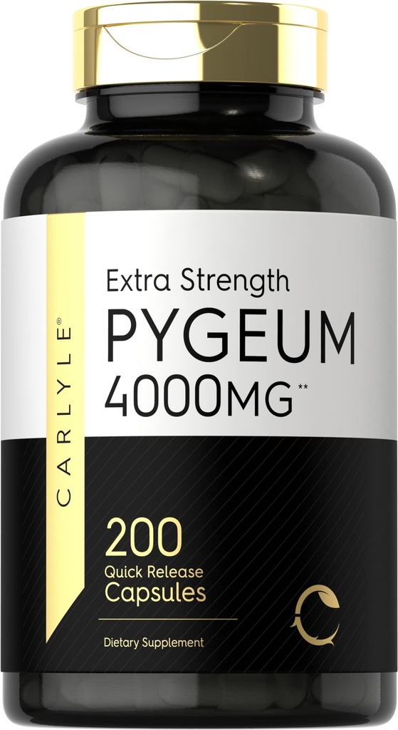 Carlyle Pygeum Africanum Bark | 200 kapslit | kõrge tugevusega ekstrakt | Mitte-GMO, gluteenivaba toidulisand