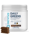 Revive MD Daily Green Powder Superfood (Chocolate) - Supergreens Pulber toetada energia taset - Roheline mahl, mis parandab kiudainete tarbimist - Taimsed toetused seedimist ja soolestiku tervist