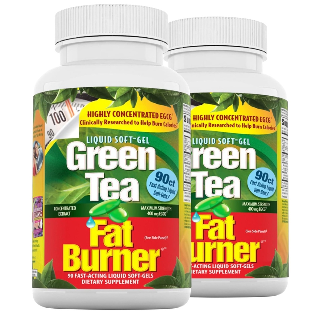 Applied Nutrition Green Tee Fat Burner - 30 Vedelad Soft-Gels, Pakend 2 - Suurendab Kalorite Põletamist Ja Varustab Võimas Antioksüdandid - 90 Kokku Serving