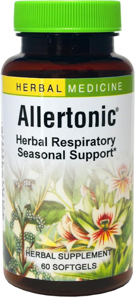 Maitsetaimed Etc. Allertonic - Tervislik hingamine Toetus - Taimne segu, mis aitab hooajalise ebamugavuse vastu - Kopsu ja hingamisteede tervisetoetus nõgestõvega - 60 Softgels (60 Servings)