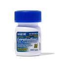 Major Allergia Loratadine 10 mg tabletid - Mitteuimas allergiaravi täiskasvanutele ja lastele vanuses 6+ - soodustab 24-tunnist allergia leevendamist - igapäevased allergia tabletid - antihistamiin - 300 Tabletid