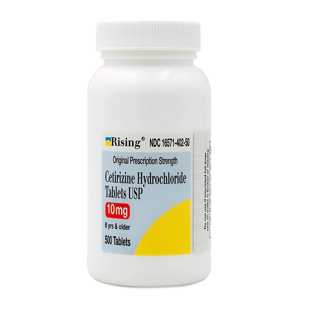 Rising Pharma - Cetirizine HCL 10 mg - Antihistamiini sesoonne allergia tabletid - 500 Tabletid