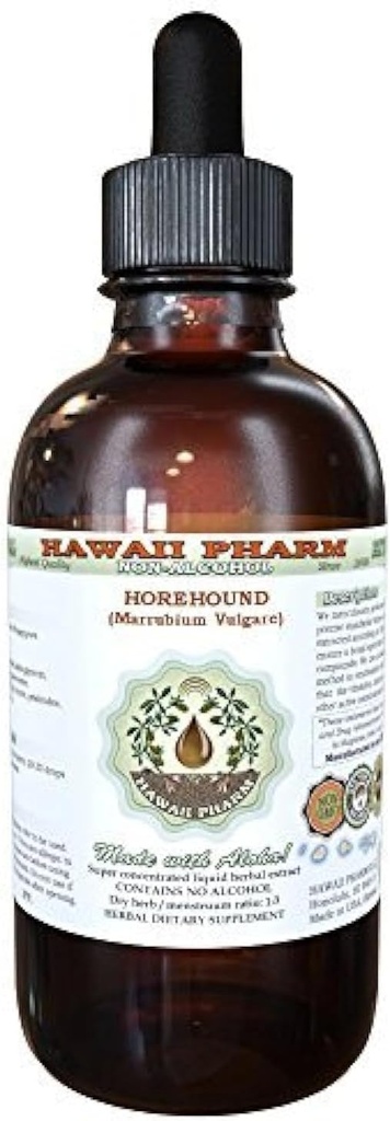 Horehound Alcohol-Free Vedel Extract, Organic Horehound (Marrubium vulgare) Kuivatatud ürdi Glycerite 2 oz