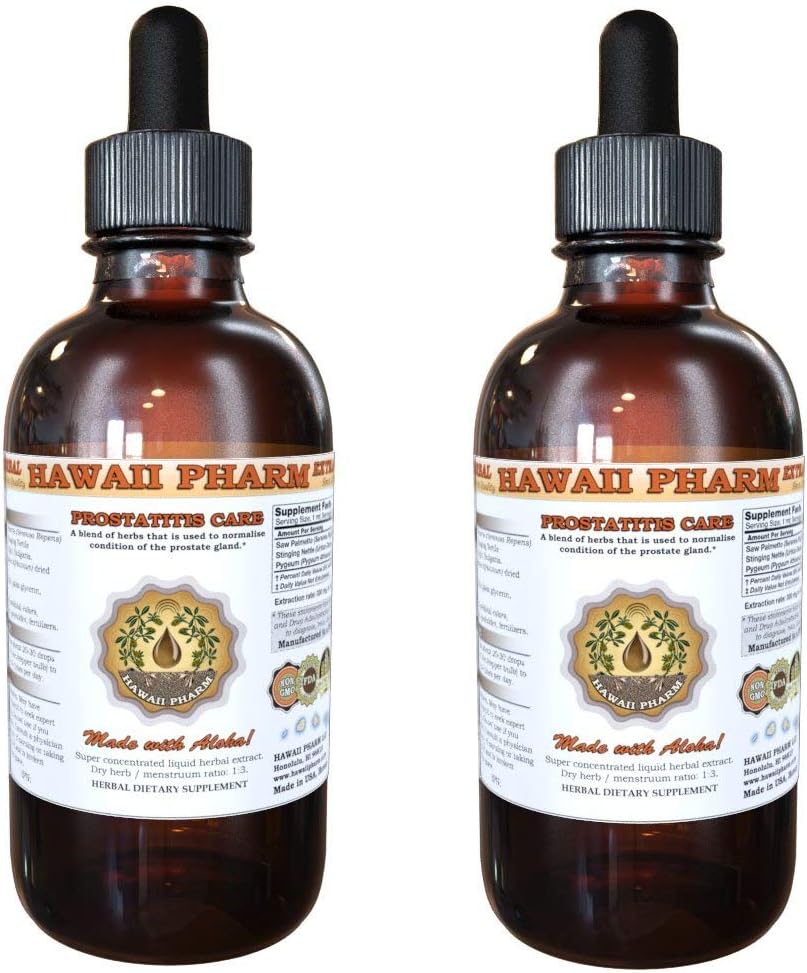 Eesnäärmetoetus Dietary Supplement: Pygeum (Pygeum Africanum) Bark, Saw Palmetto (Serenoa Repens) Berry, Stinging Nettle (Urtica Dioica) Leaf Tinktuur (Alkohol põhinev Vedel Ekstrakt) 2x2 oz