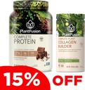 PlantFusion Complete Vegan Protein Powder and Collagen Bundle - Keto, Gluteenivaba, Soy Free, Non-Dairy, No Sugar, Non-GMO
