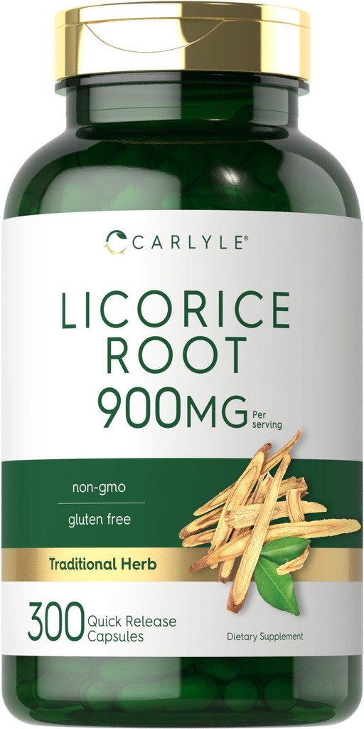 Carlyle Lagrice Juurkapslid 900mg | 300 Count | Juur Extract Supplement | Non-GMO, Gluteenivaba