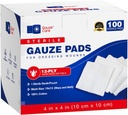100pc Suured steriilsed marlipadjad 4x4 steriilsed haavade jaoks - 12ply Woven Gauze Sponges 4x4 Sterile - USP IV Hingatav võrk 4x4 Gauze Pads Steriil tõhustatud imendumiseks - esmaabi