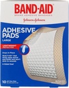 Band-Aid Brand Tru-Stay liimipadjad, suured steriilsed ribad haavade hooldamiseks ja kaitseks, suur suurus, 10 ct (pakk 4)