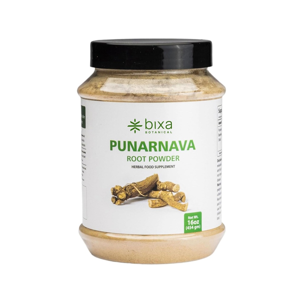 bixa BOTANICAL Punarnava pulber, Boerhavia Diffusa - toetab neerude detoxi ja maksa tervist - auruga töödeldud, vegan, mitte-GMO, 100% puhas Ayurveda taimelisand, 16 Oz