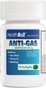 HealthA2Z® gaasivabastus Simethicone | 125mg | vabastab kõhu ebamugavusest ja gaasist | Kõhupuhitusvastane | Leevendab gaasi kiiret ja puhumist (72 loendust (1. pakk))