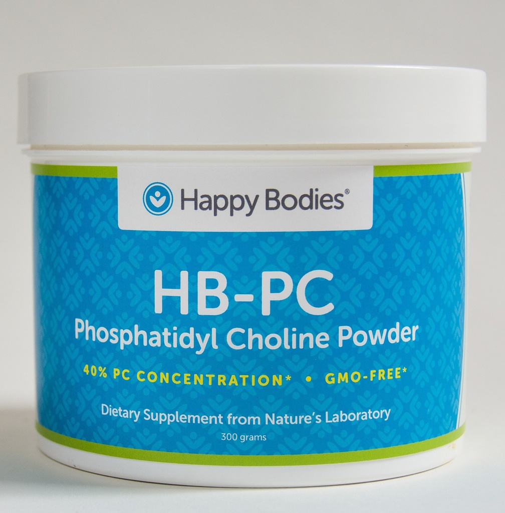 HB-PC fosfatidüülkoliin-40%, 300 g, GMO-vaba pulber (HBPC) Õnnelikud kehad
