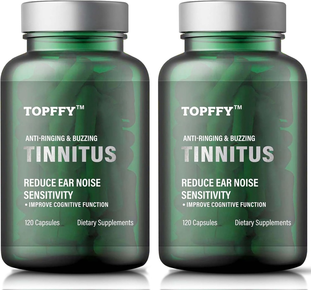 Tinnitus Relief Ringing Ears, 1200MG Tinnitus Relief Supplement, kuulmislangus ja Kõrva Ringing & Tinnitus Relief,240 Softgels(2pack)