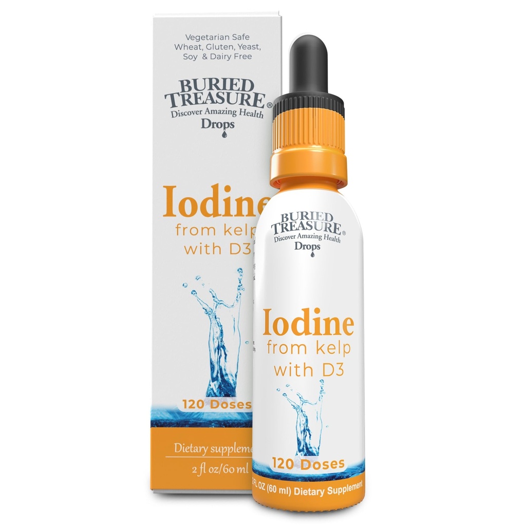 Maetud aare Joodi tilgad Kelp - 2% Vedel tilgad, 120 Servings, 2 fl oz, Natural Thyroid & Immune Support, Vegan & Non GMO